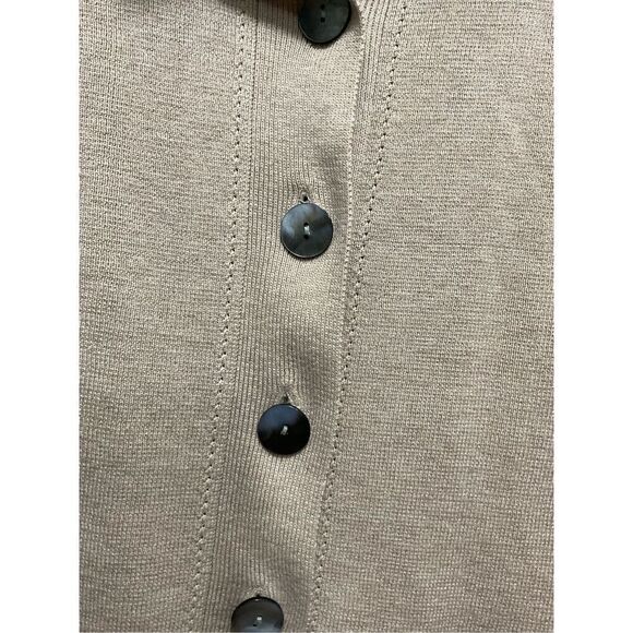 Never Worn - WISPR Tan Collared Boxy Cardigan with Cuffed Sleeves (Size XS) - Picture 2 of 4